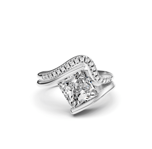 0.60 - 6.10 CT Princess & Round Cut Diamonds - Bridal Set - Primestyle.com