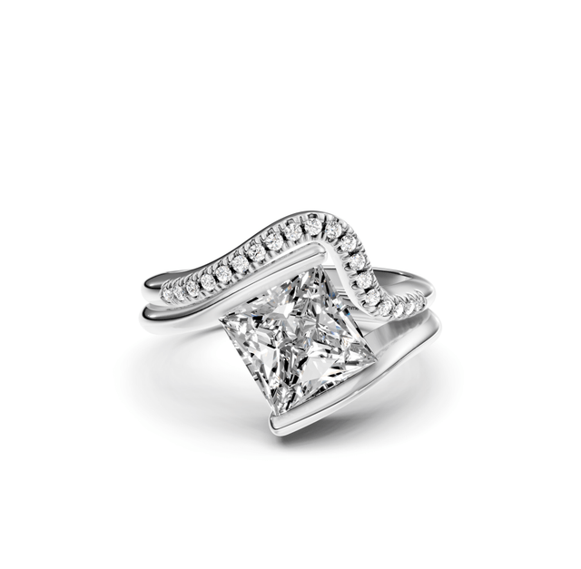 0.60-6.10 CT Princess & Round Cut Lab Grown Diamonds - Bridal Set