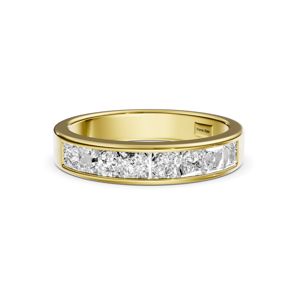 1.00 CT Princess Cut Lab Grown Diamonds - Wedding Band