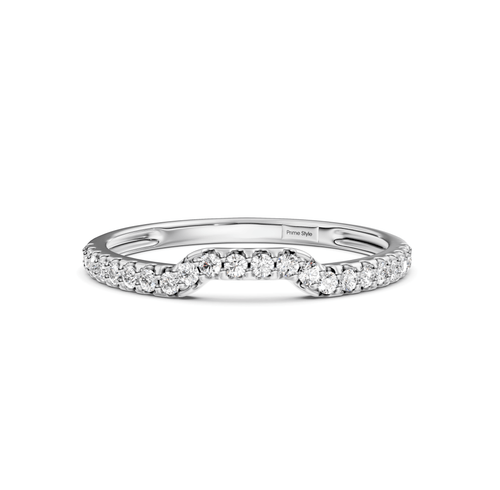 0.25 CT Round Cut Lab Grown Diamonds - Wedding Band - Primestyle.com