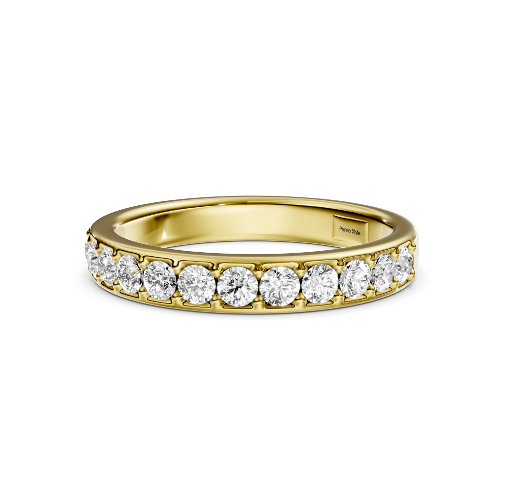 0.55 CT Round Cut Lab Grown Diamonds - Wedding Band - Primestyle.com