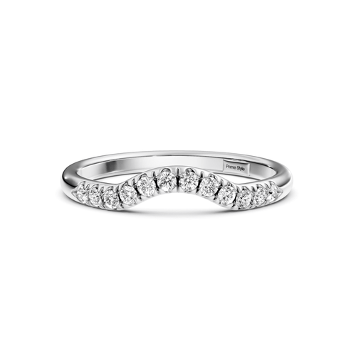 0.15 CT Round Cut Diamonds - Wedding Band - Primestyle.com