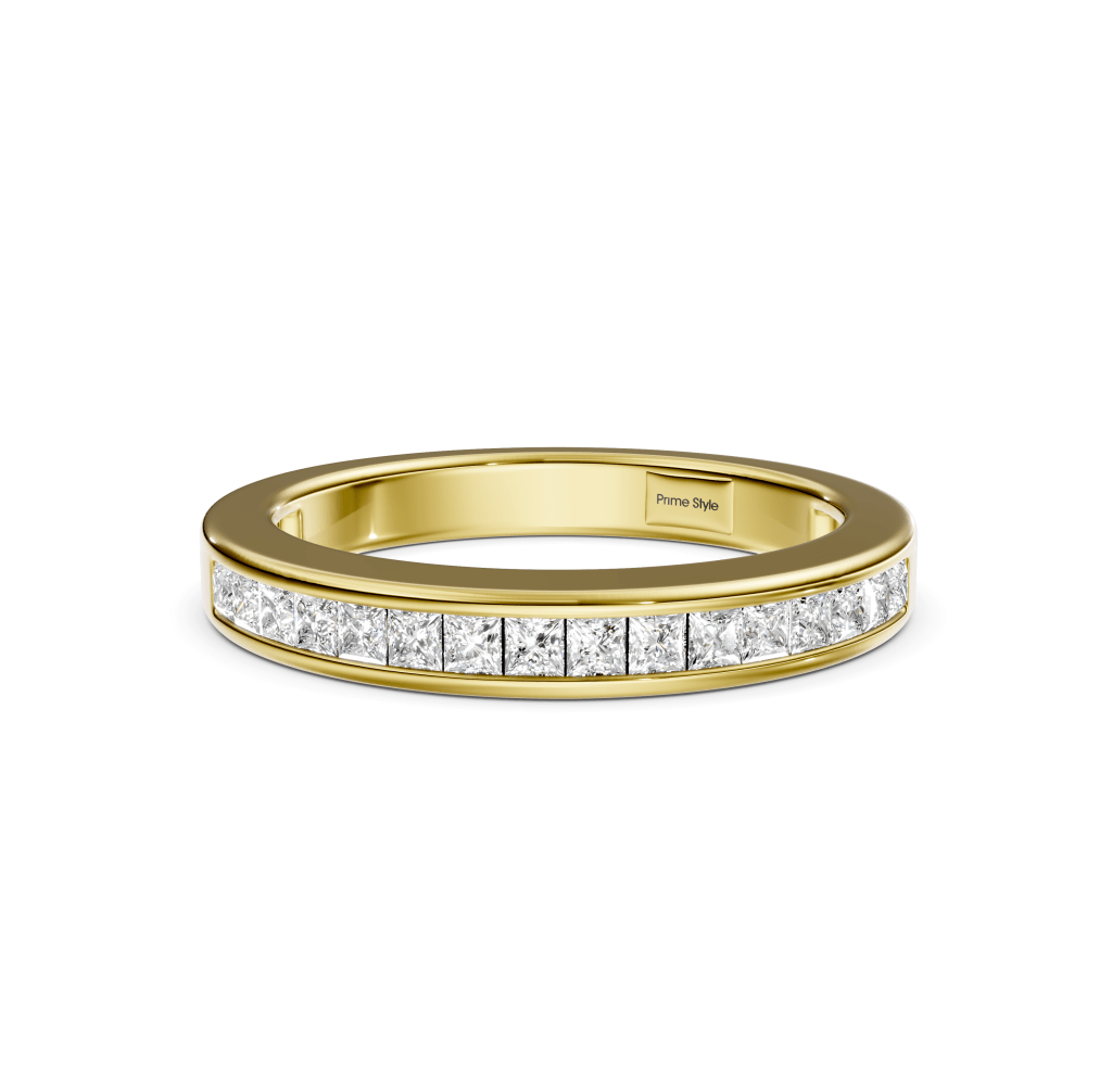 0.40 CT Princess Cut Lab Grown Diamonds - Wedding Band