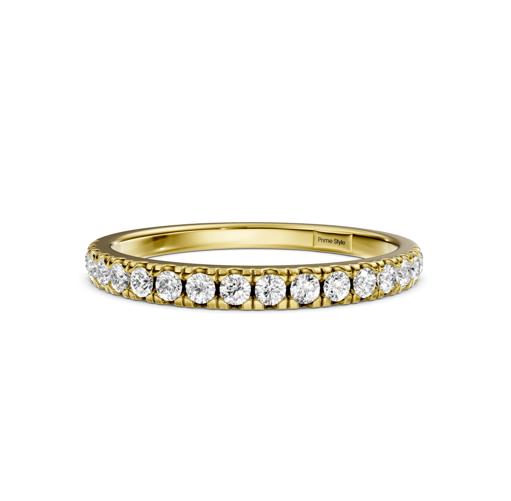 0.35 CT Round Cut Lab Grown Diamonds - Wedding Band - Primestyle.com