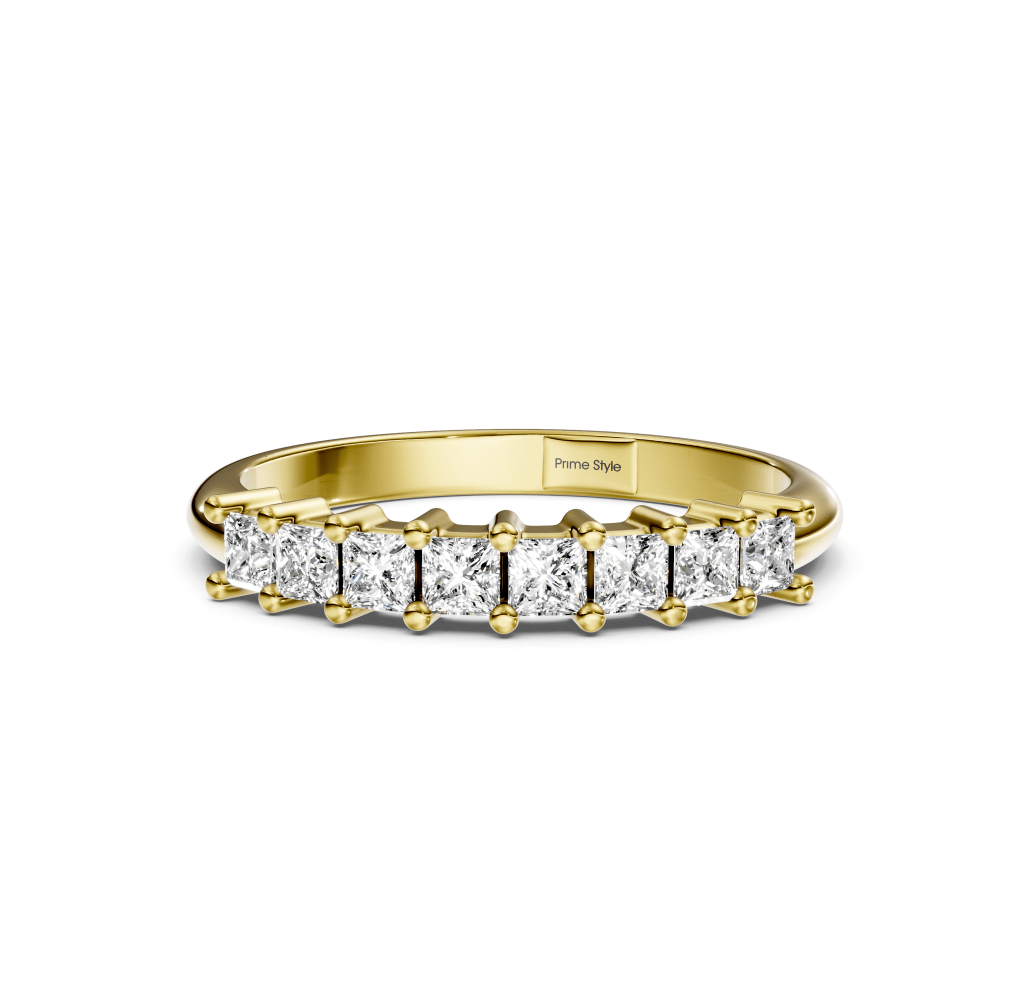 0.40 CT Princess Cut Lab Grown Diamonds - Wedding Band