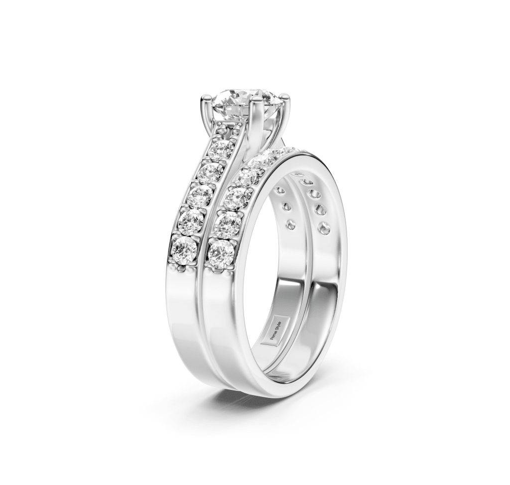 1.35-2.50 CT Round Cut Natural Diamonds - Bridal Set