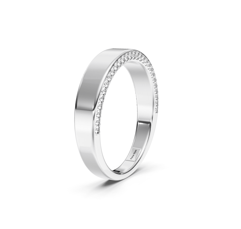 0.30 CT Round Cut Lab Grown Diamonds - Wedding Band - Primestyle.com