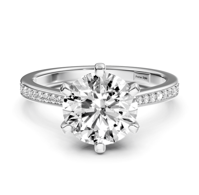 0.70-6.20 CT Round Cut Lab Grown Diamonds - Engagement Ring