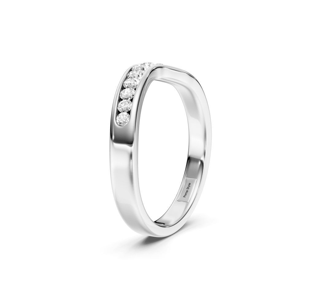 0.25 CT Round Cut Lab Grown Diamonds - Wedding Band - Primestyle.com