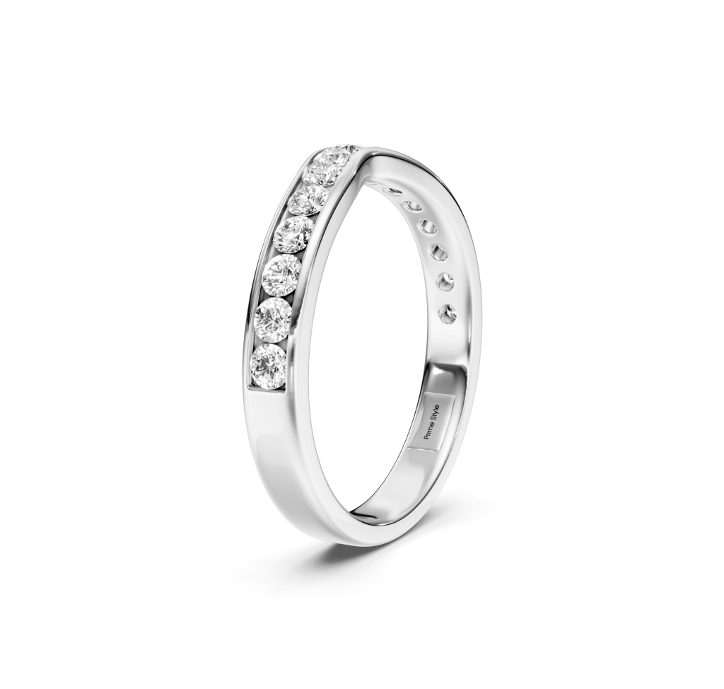 0.45 CT Round Cut Lab Grown Diamonds - Wedding Band