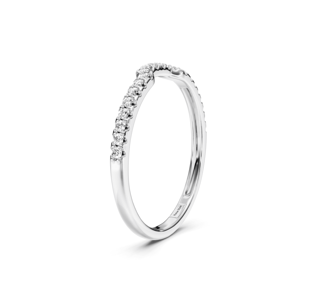 0.25 CT Round Cut Lab Grown Diamonds - Wedding Band - Primestyle.com
