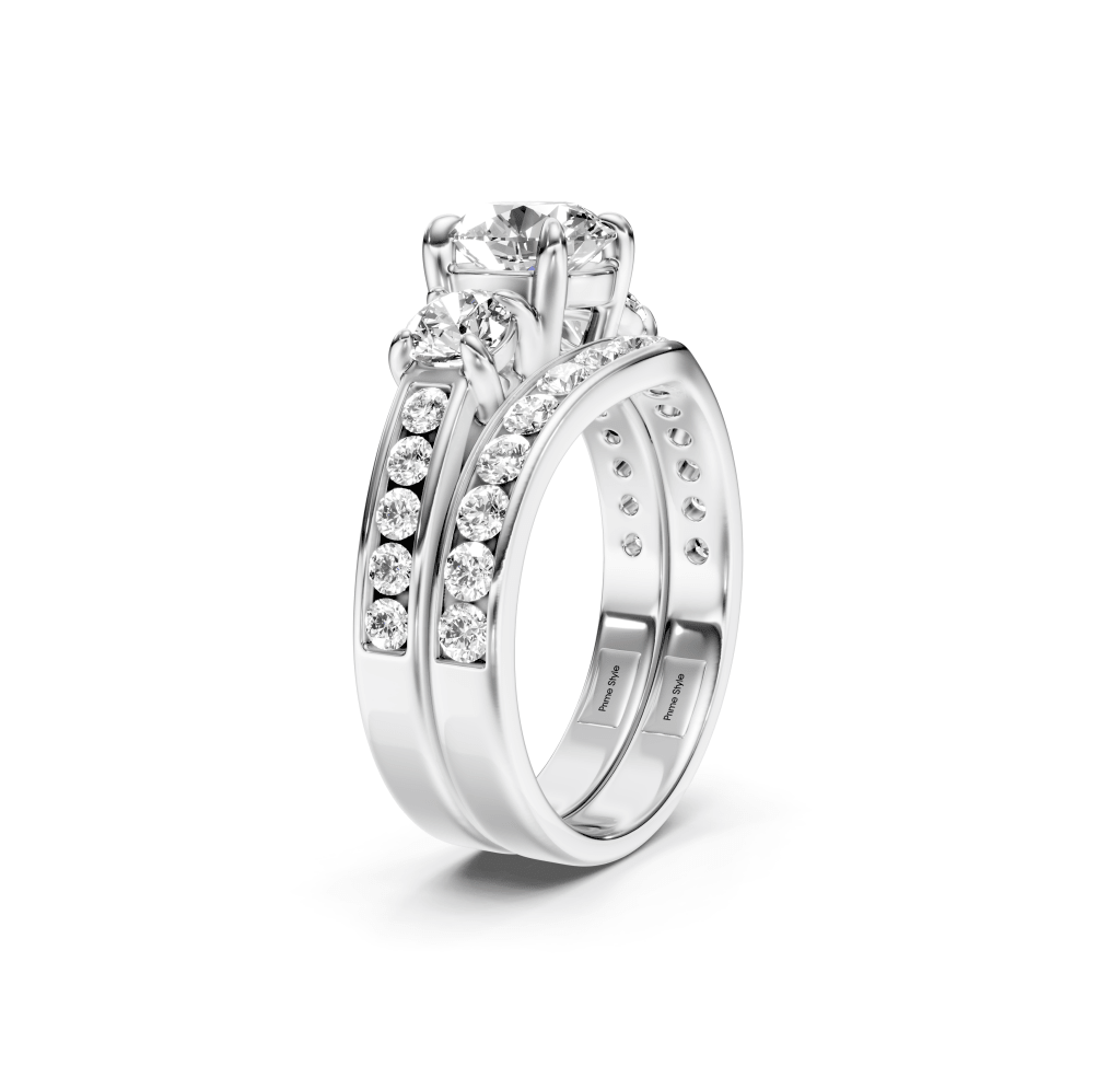 1.55-2.70 CT Round Cut Natural Diamonds - Bridal Set