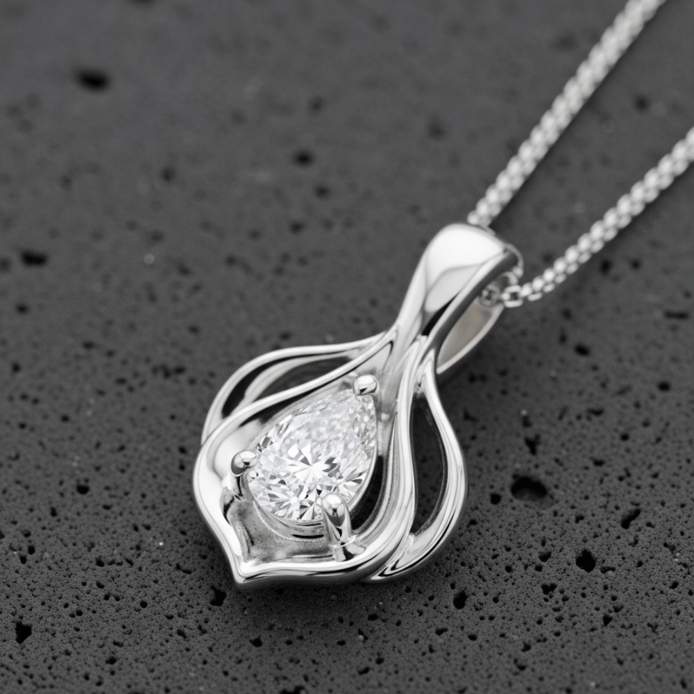 Amoria Teardrop Embrace Pendant - Primestyle.com