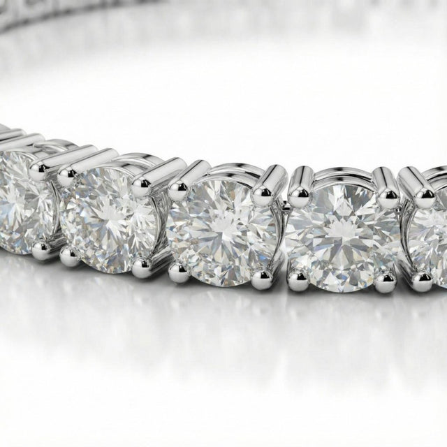 8.00 CT Round Cut Diamonds - Diamond Necklace