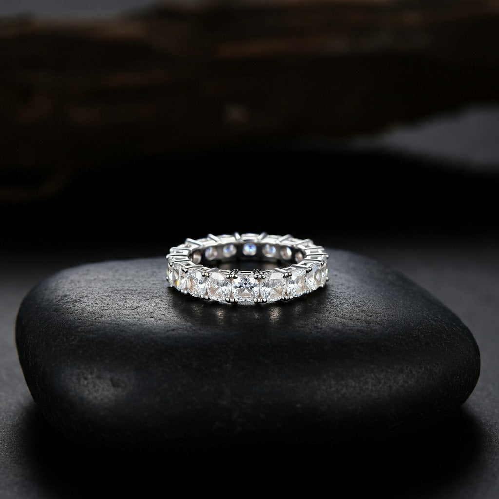 2.00-8.00 CT Cushion Cut Lab Grown Diamonds - Eternity Ring