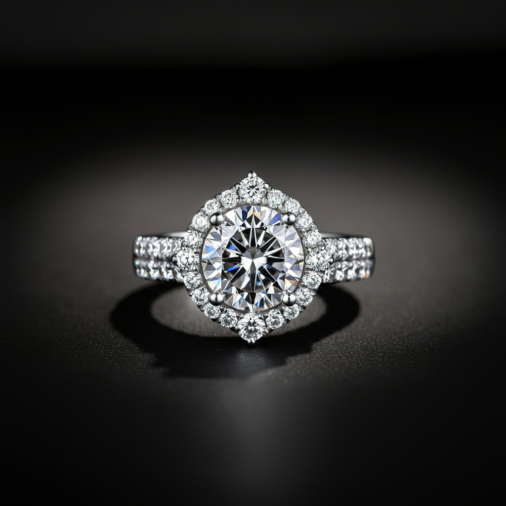 Noble Vintage-Inspired Halo Ring