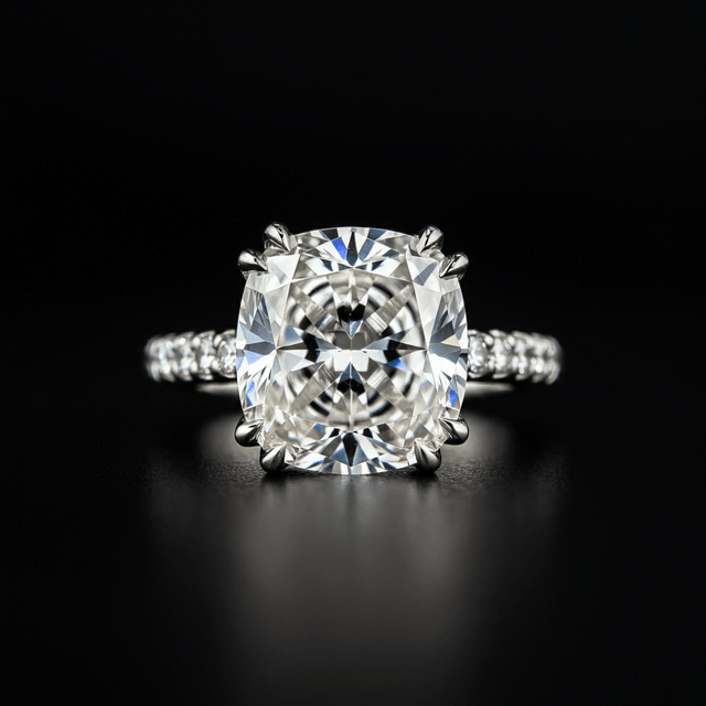 Luminous Cushion-Cut Diamond Ring