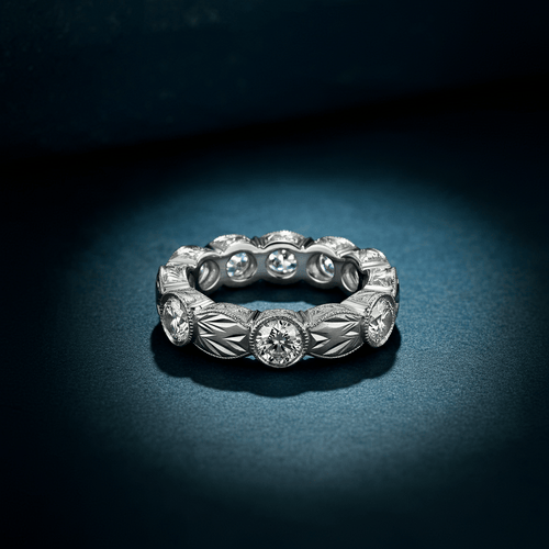 Eterna Engraved Diamond Band - Primestyle.com