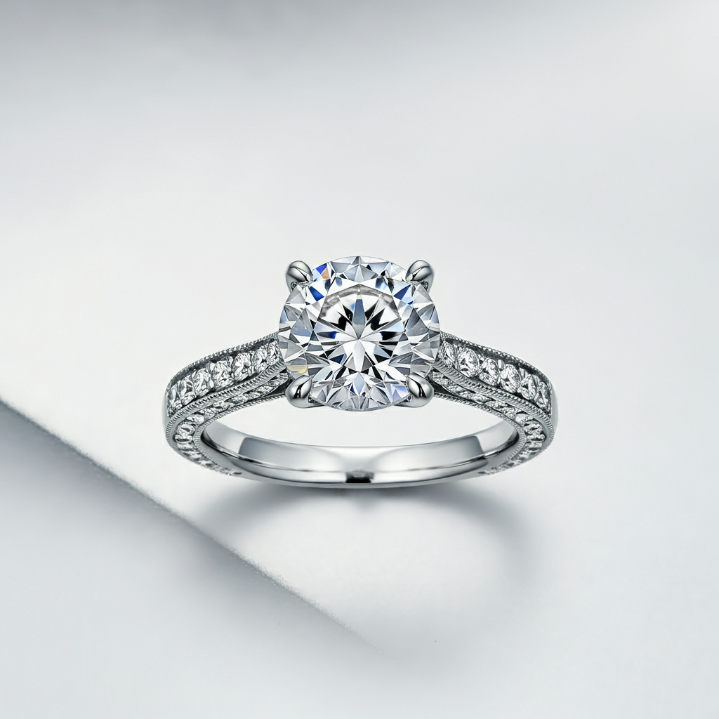 Elysian Milgrain Engagement Ring