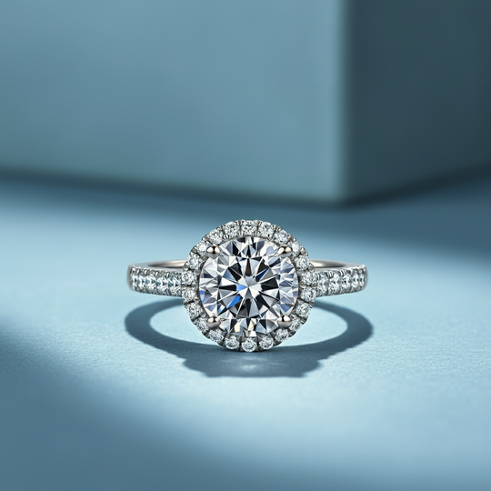 Halcyon Diamond Halo Engagement Ring