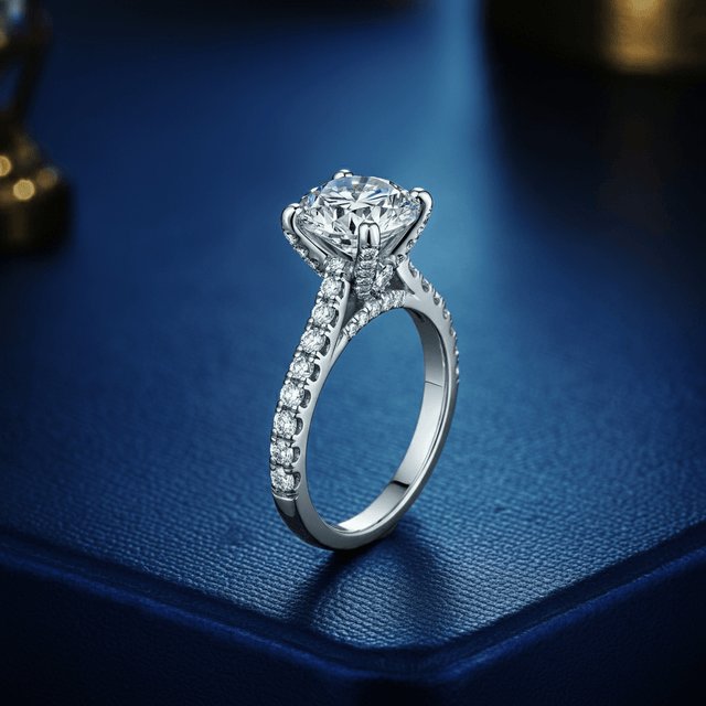Eterna Diamond Pavé Solitaire Ring