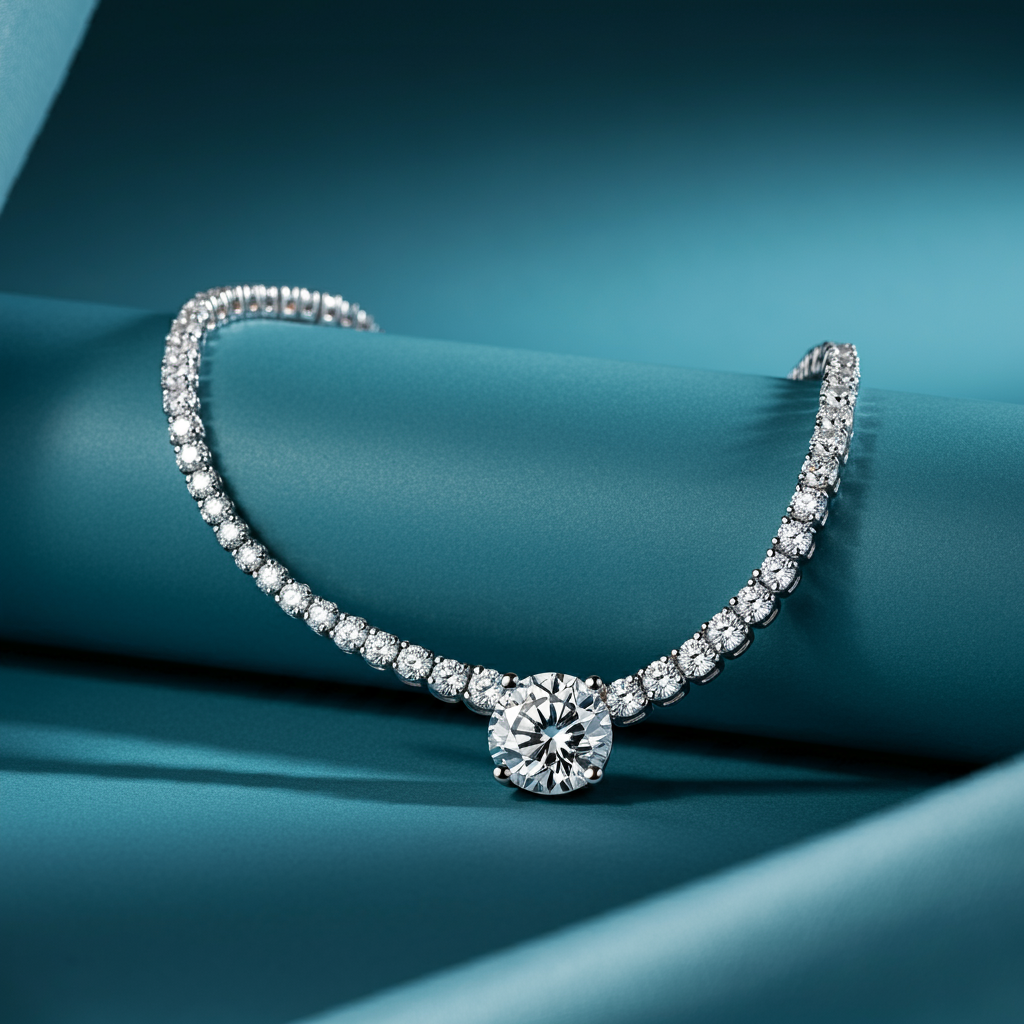 Aurora Platinum Diamond Necklace