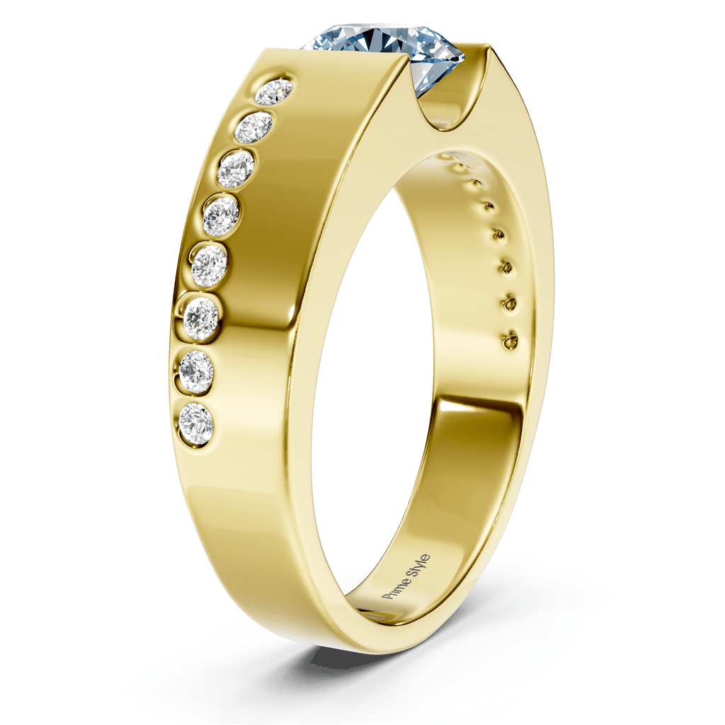 1.20-4.20 CT Round Cut Fancy Blue Diamonds - Engagement Ring