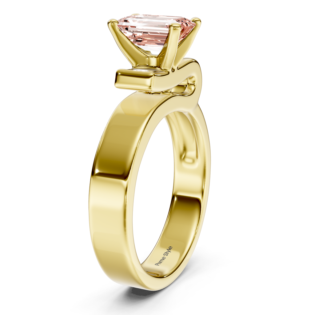 1.10-4.10 CT Emerald &amp; Princess Cut Fancy Pink Diamonds - Engagement Ring