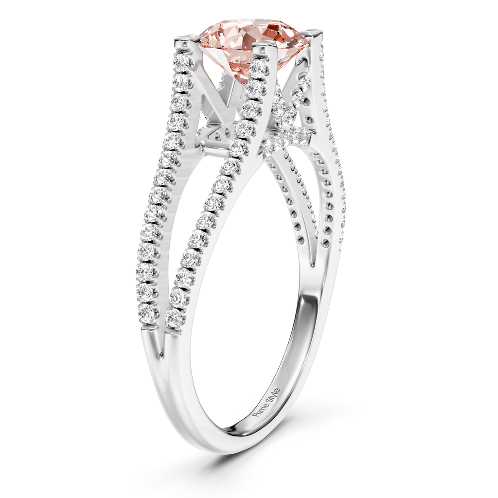 1.40-4.40 CT Round Cut Fancy Pink Diamonds - Engagement Ring