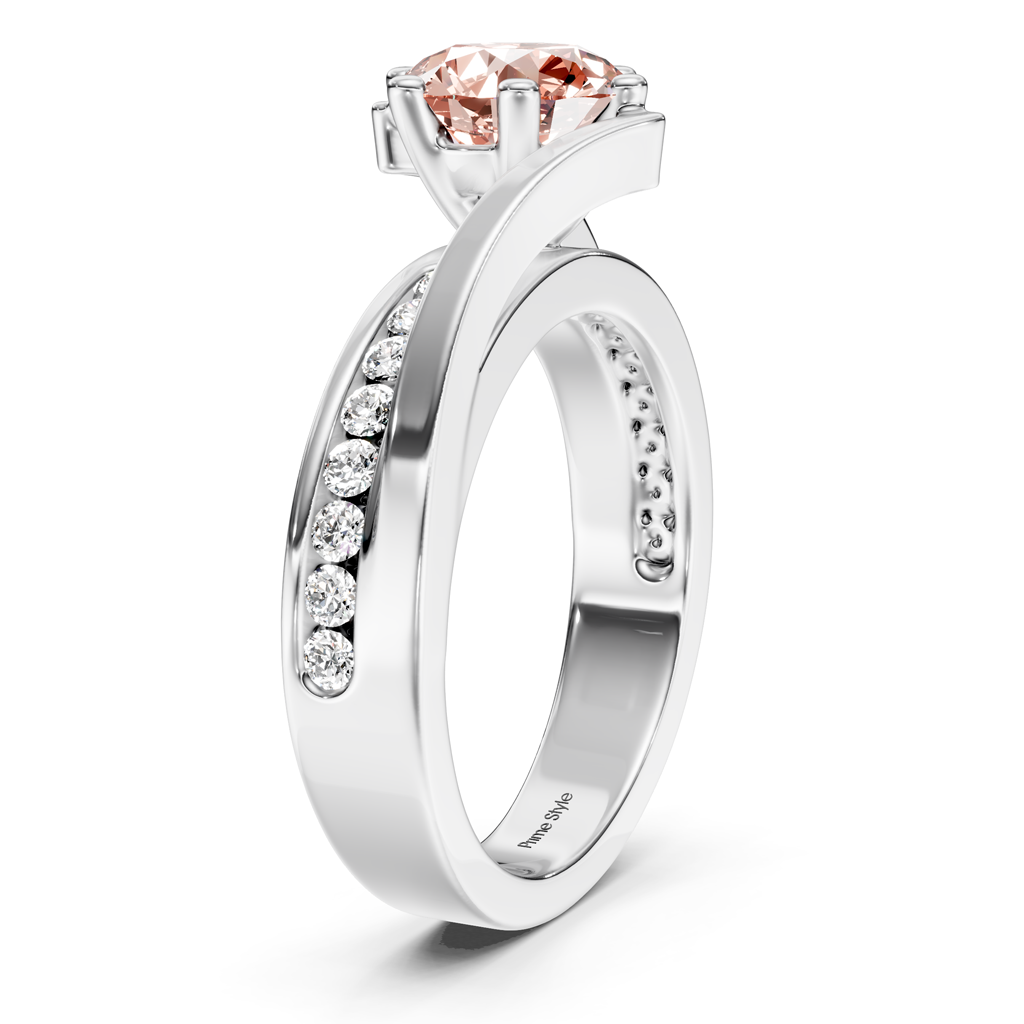 1.35-4.35 CT Round Cut Fancy Pink Diamonds - Engagement Ring