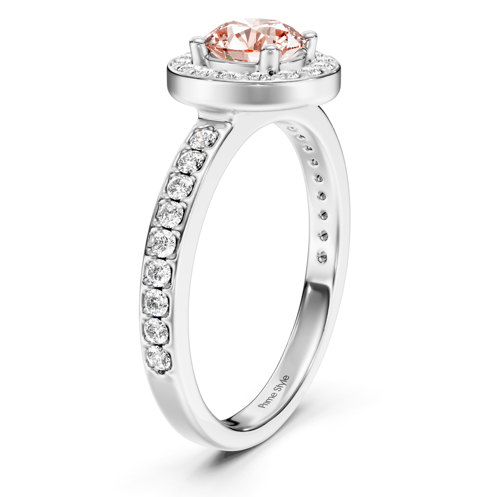 1.40-4.40 CT Round Cut Fancy Pink Diamonds - Engagement Ring