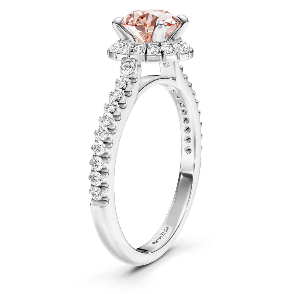 1.35-4.35 CT Round Cut Fancy Pink Diamonds - Engagement Ring