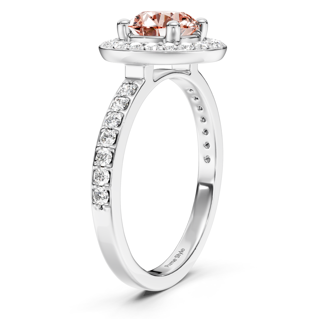 1.35-4.35 CT Round Cut Fancy Pink Diamonds - Engagement Ring