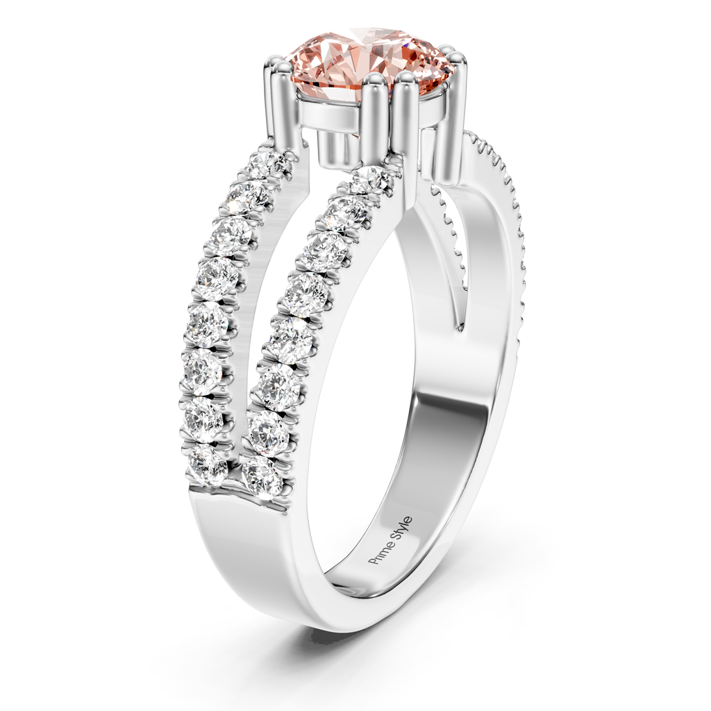 1.70-4.70 CT Round Cut Fancy Pink Diamonds - Engagement Ring