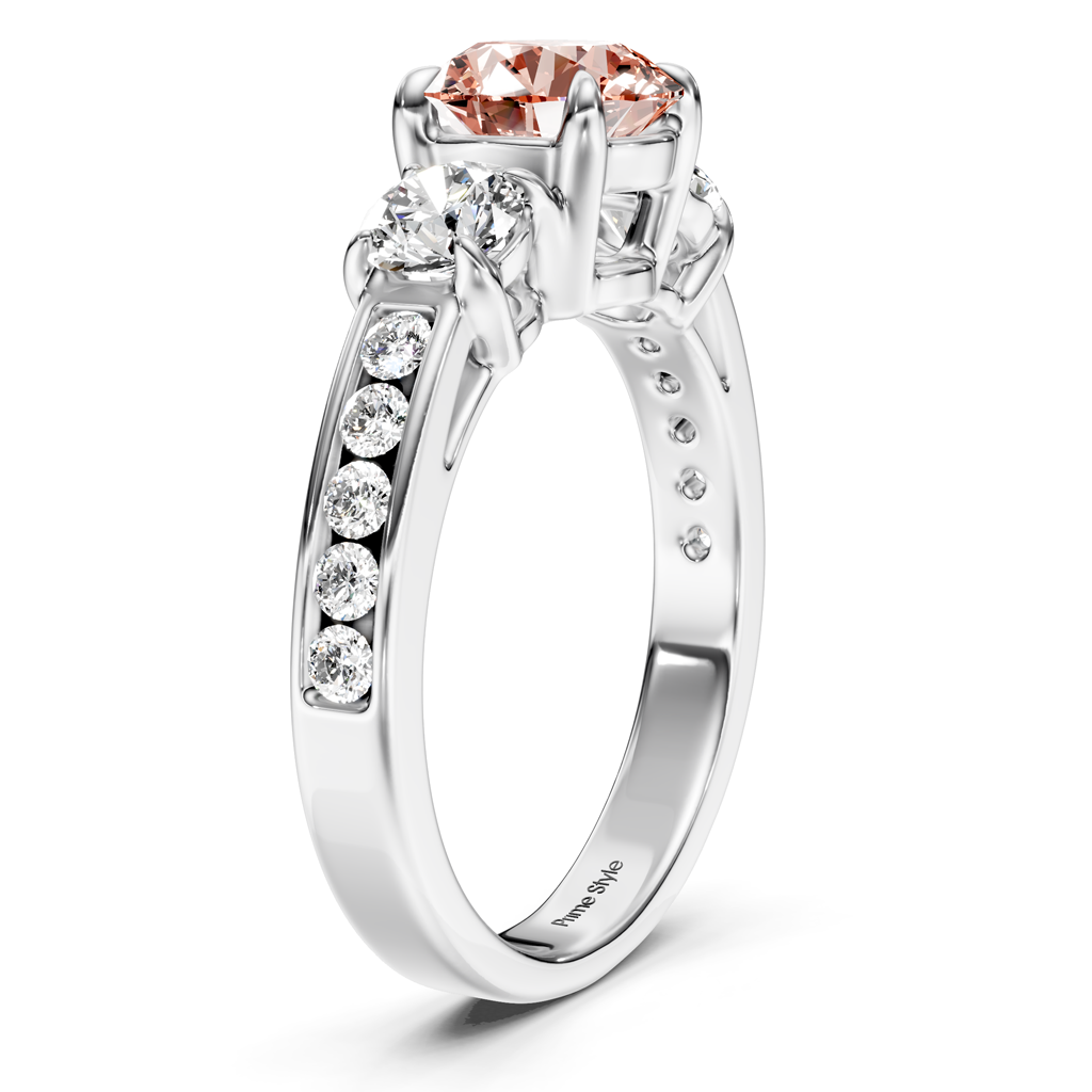 1.75-4.75 CT Round Cut Fancy Pink Diamonds - Engagement Ring
