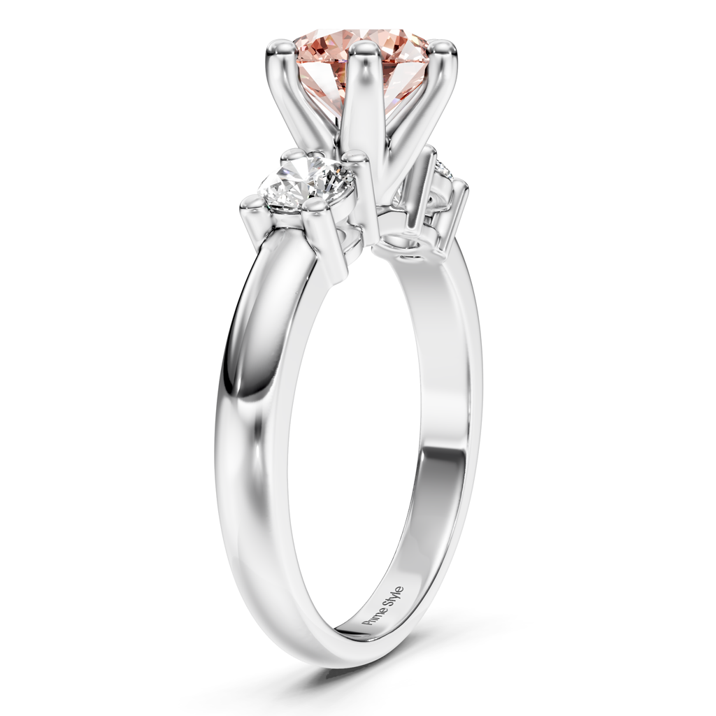 1.40-4.40 CT Round Cut Fancy Pink Diamonds - Engagement Ring