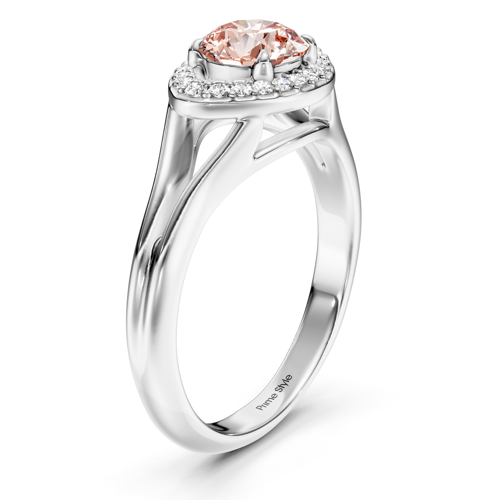 1.10-4.10 CT Round Cut Fancy Pink Diamonds - Engagement Ring