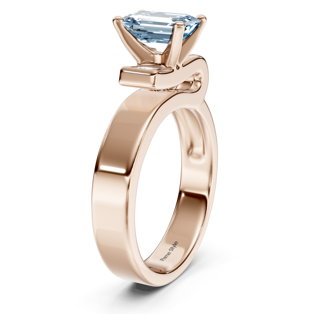 1.10-4.10 CT Emerald &amp; Princess Cut Fancy Blue Diamonds - Engagement Ring