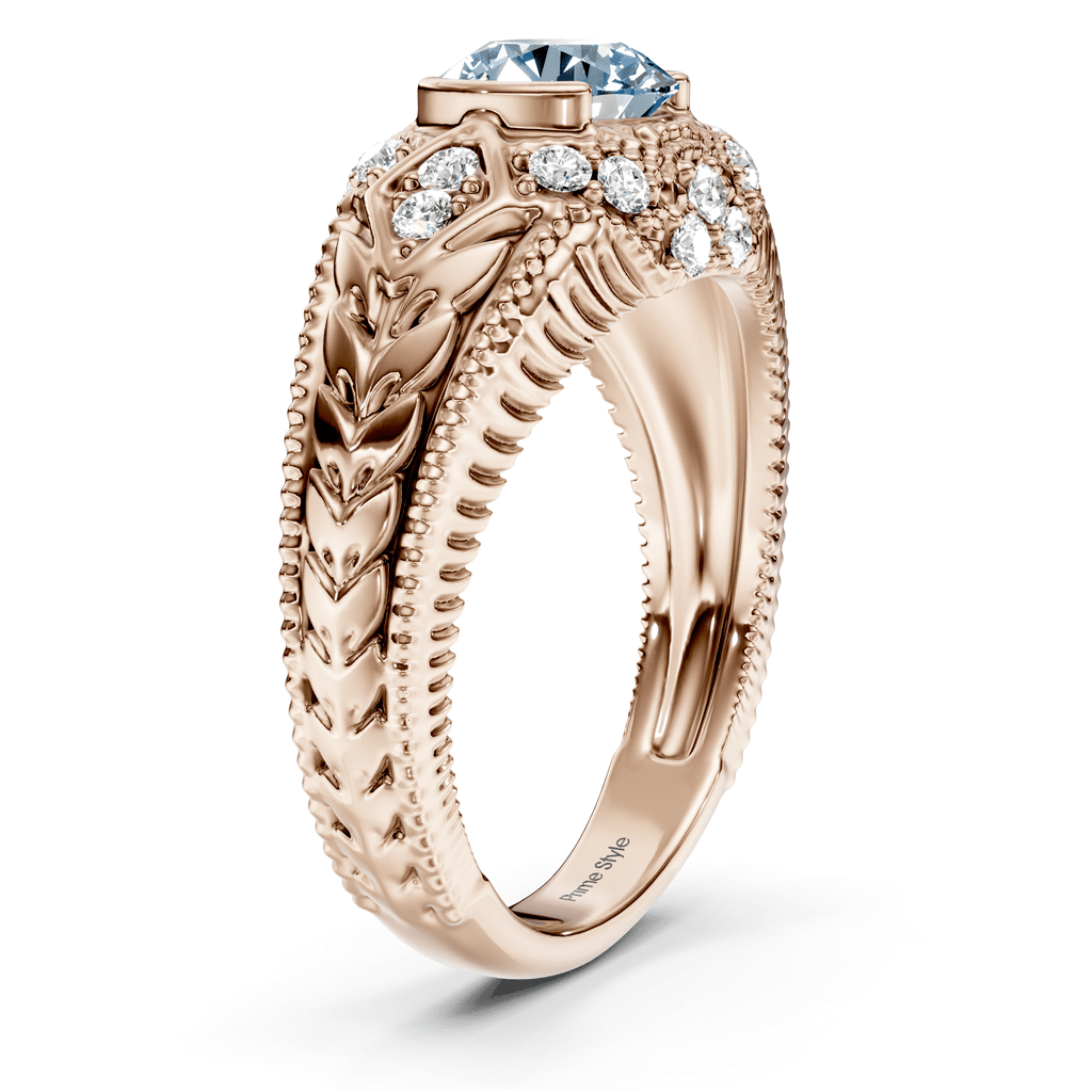 1.25 - 4.25 CT Round Cut Fancy Blue Diamonds - Engagement Ring - Primestyle.com
