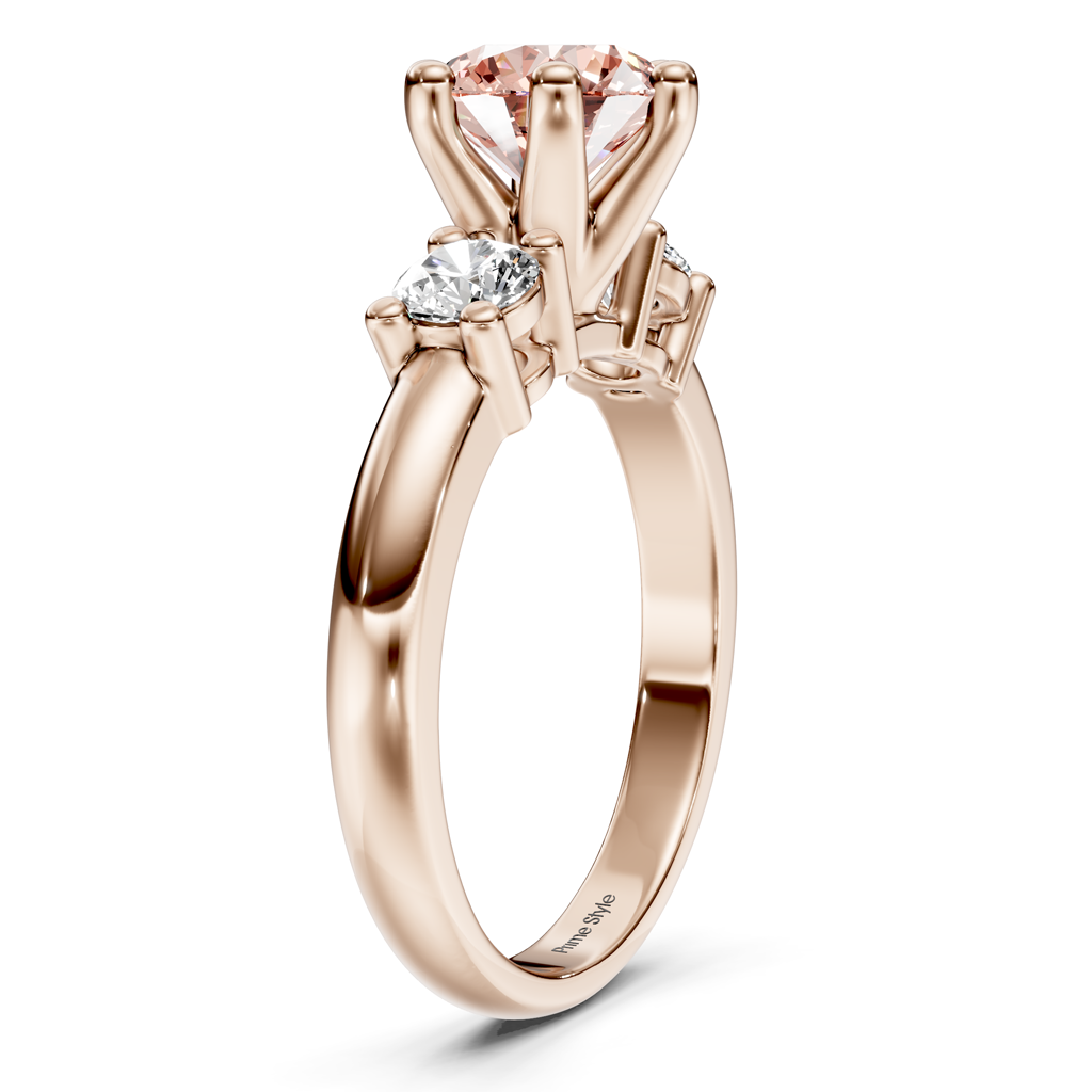 1.40-4.40 CT Round Cut Fancy Pink Diamonds - Engagement Ring