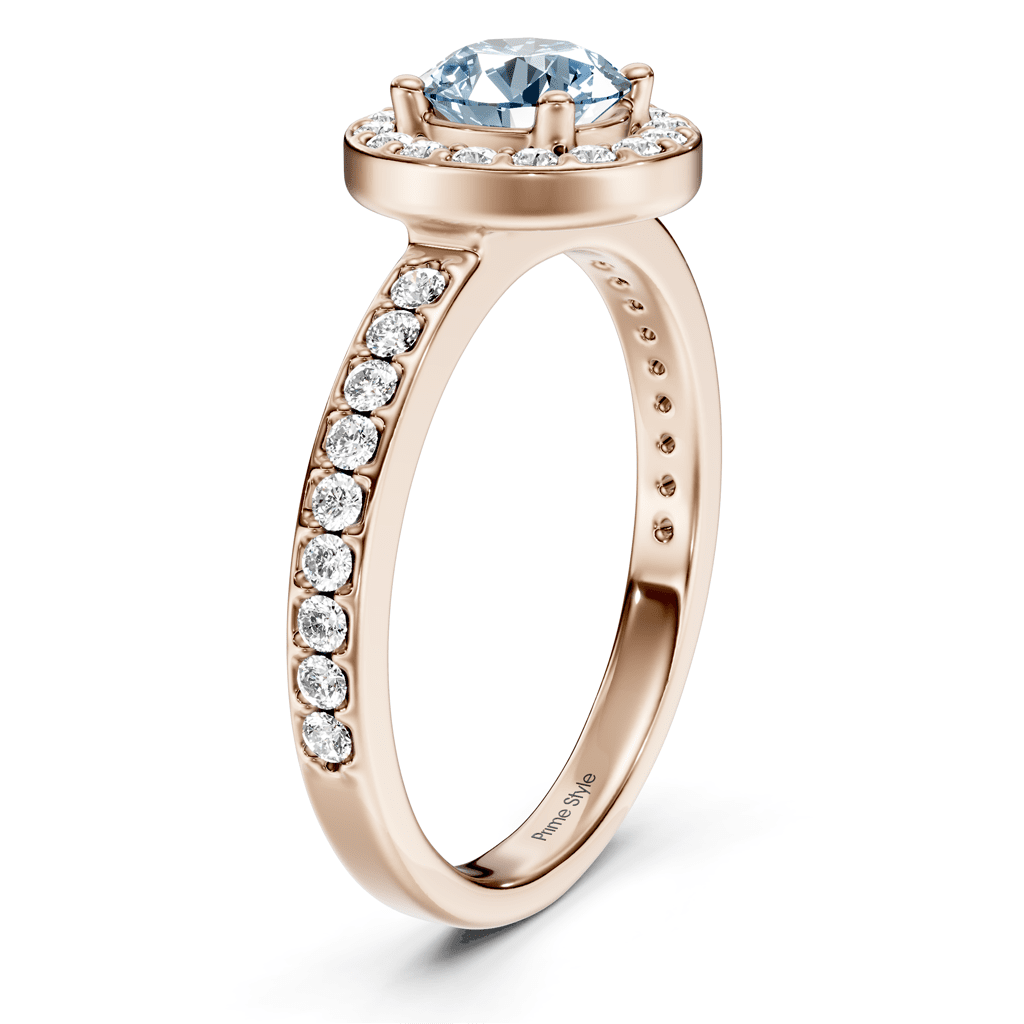 1.40 - 4.40 CT Round Cut Fancy Blue Diamonds - Engagement Ring - Primestyle.com