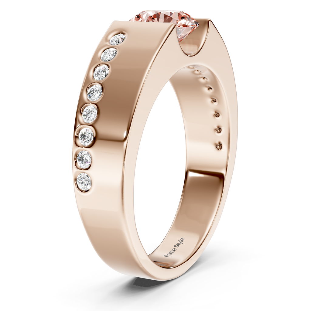 1.20-4.20 CT Round Cut Fancy Pink Diamonds - Engagement Ring