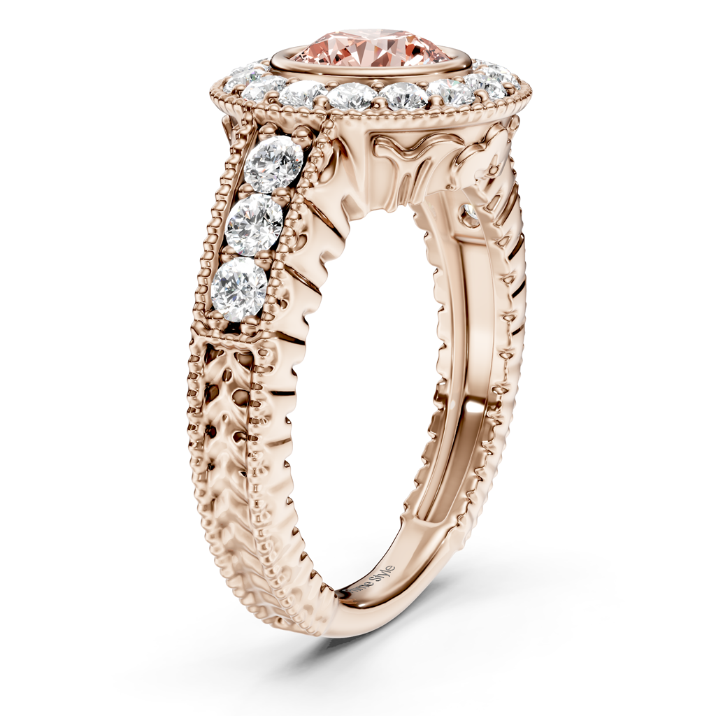 1.50-4.50 CT Round Cut Fancy Pink Diamonds - Engagement Ring