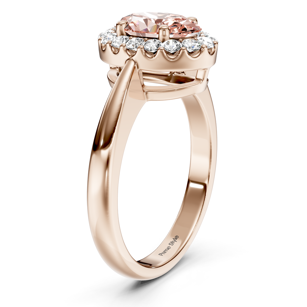 1.30-4.30 CT Oval &amp; Round Cut Fancy Pink Diamonds - Engagement Ring