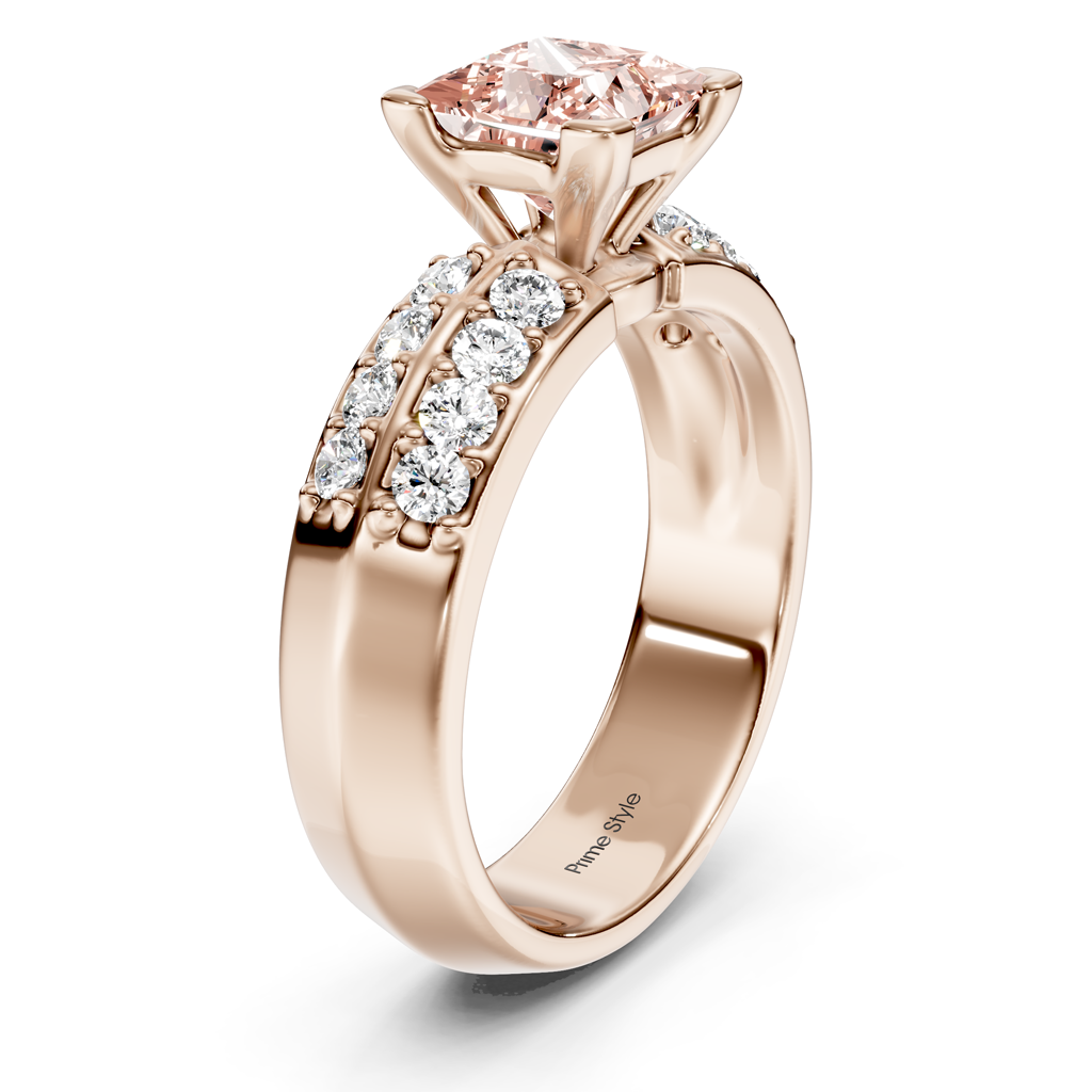 1.35-4.35 CT Round Cut Fancy Pink Diamonds - Engagement Ring