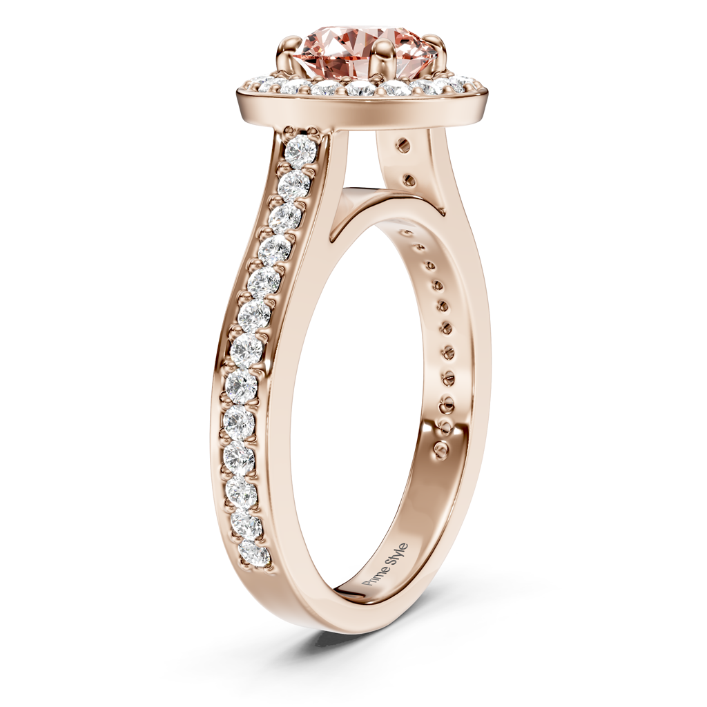 1.35-4.35 CT Round Cut Fancy Pink Diamonds - Engagement Ring