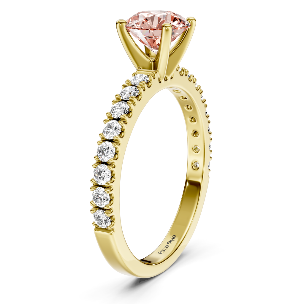 1.40-4.40 CT Round Cut Fancy Pink Diamonds - Engagement Ring