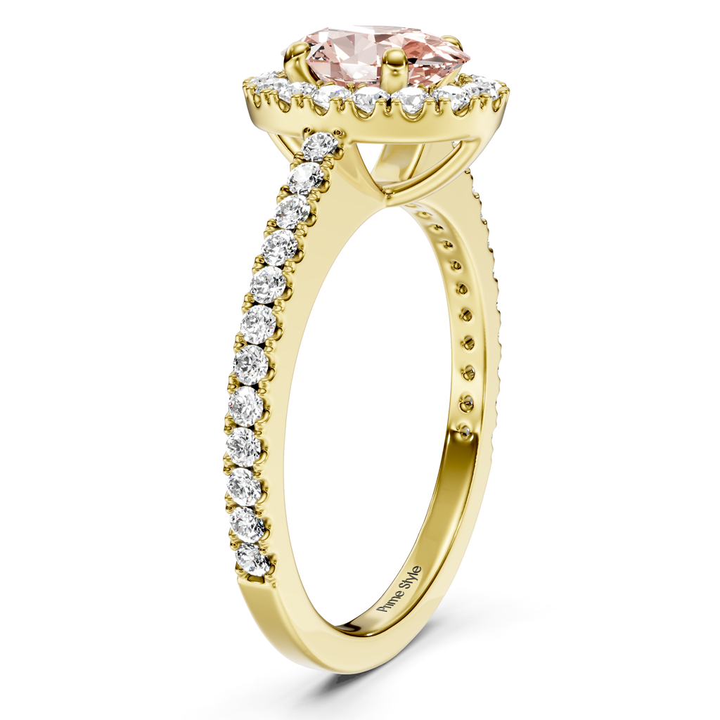 1.37-4.37 CT Oval &amp; Round Cut Fancy Pink Diamonds - Engagement Ring