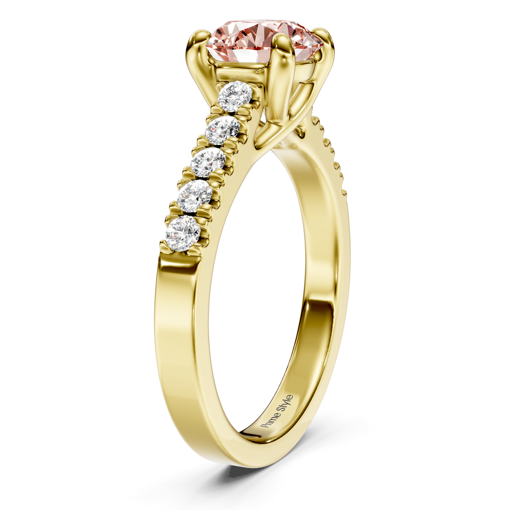 1.25-4.25 CT Round Cut Fancy Pink Diamonds - Engagement Ring