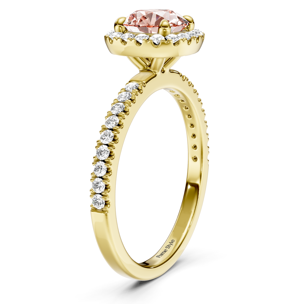 1.40-4.40 CT Round Cut Fancy Pink Diamonds - Engagement Ring